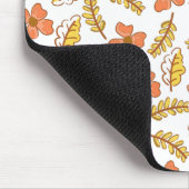 花で温かく落ちる紅葉 マウスパッド (コーナー)