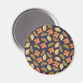 花で温かく落ちる紅葉 マグネット (正面/裏面)