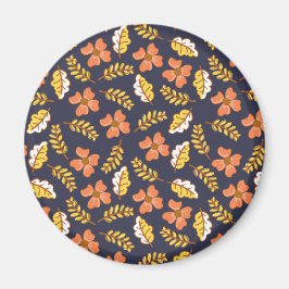 花で温かく落ちる紅葉 マグネット