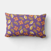 花で温かく落ちる紅葉 ランバークッション (裏面)