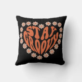 花で溝深いハートを維持 クッション (裏面)