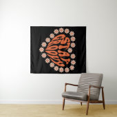 花で溝深いハートを維持 タペストリー (インサイチュ(横))