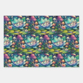 花で眠る妖精パーソナライズされた ラッピングペーパーシート (正面)