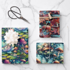 花で眠る妖精パーソナライズされた ラッピングペーパーシート