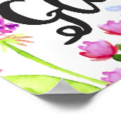 花で神が栄光の芸術プリントになれ縁どる ポスター (角)