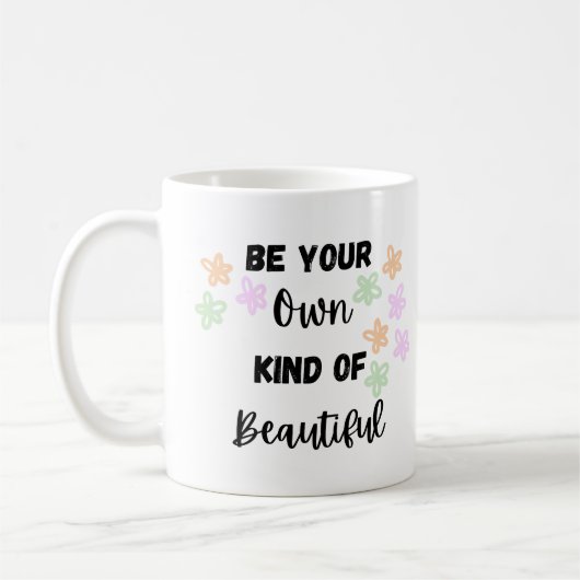 花で自分の美しさを コーヒーマグカップ (左)
