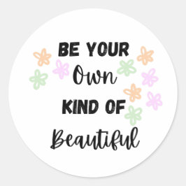 花で自分の美しさを ラウンドシール