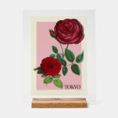 花で装飾を高める東京ポスター アクリルサイン (正面)