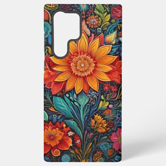 花で覆う SAMSUNG GALAXYケース (裏面)