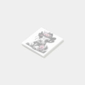 花で飾ったかわいい子牛の帽子 ポストイット (アングル)