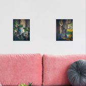 花で飾られた居心地の良いカントリーコテージポーチ (リビング)