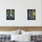 花で飾られた居心地の良いカントリーコテージポーチ (寝室)