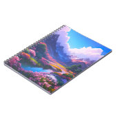 花で飾られた魅惑のカラフル谷 ノートブック (左側)