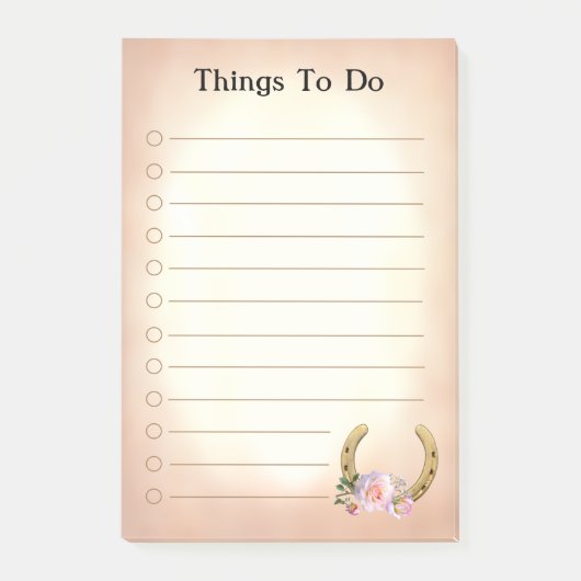 花で飾る金馬蹄形|過去記事 ポストイット (正面)