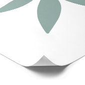 花で鳩フォークスタイル | 形状モダン ポスター (角)