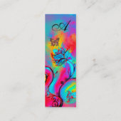 花とお洒落金ゴールド蝶モノグラム スキニー名刺 (裏面)