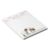 花とかわいい子ヤギのメモ♡ ノートパッド (アングル)