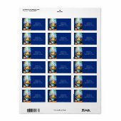 花とかわいらしかわいいバニーのイースターアドレス ラベル (フルシート)