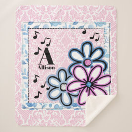 花ときらきら光る シェルパブランケット