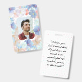 花としての純粋な愛 バッジ (Front & Back)