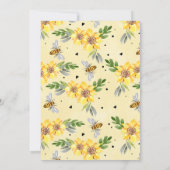 花とってもスイートトゥビー ワンビー 1歳の誕生日 招待状 (裏面)