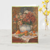 花ととげのある梨を持つ静物人生,ルノアール カード (黄色い花)