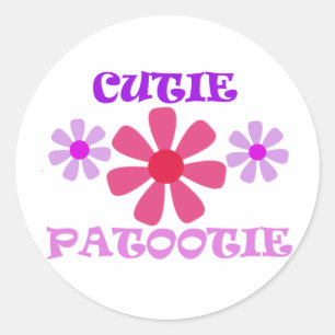 花とのかわいこちゃんPatootie ラウンドシール