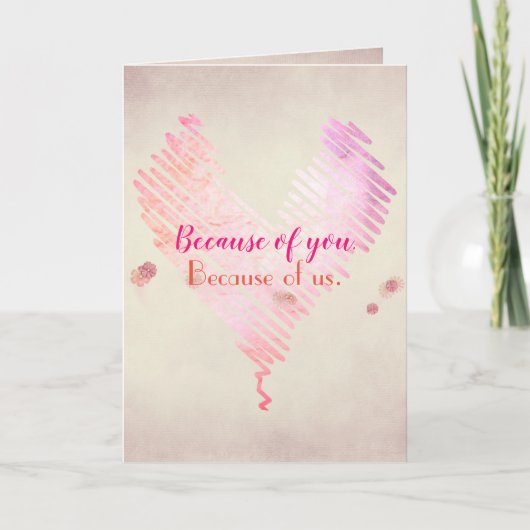 花とのハートロマンス カード (正面)