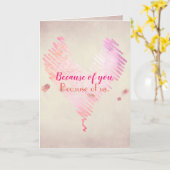 花とのハートロマンス カード (黄色い花)