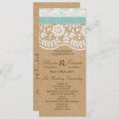 花とのロマンチックなレースの夢 招待状 (正面/裏面)