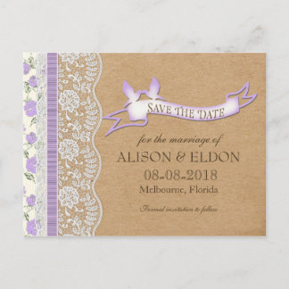 花とのロマンチックなレースの夢 案内ポストカード