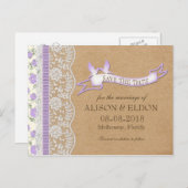 花とのロマンチックなレースの夢 案内ポストカード (正面/裏面)