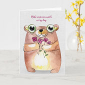 花との友情 カード (黄色い花)