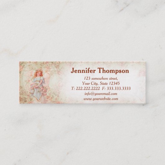 花との天使 スキニー名刺 (正面)