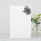 花との白黒生命の樹 便箋 (スタンド正面)