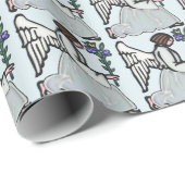 花との芸術そして技術のMoravianの天使 ラッピングペーパー (ロールコーナー)