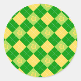 花とアーガイル ラウンドシール