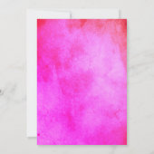 花とアーチマゼンタピンク結婚ズ 招待状 (裏面)