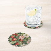 花とイチゴ ペーパーコースター (インサイチュ)