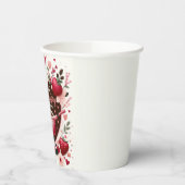 花とイチゴGalentine's Fondueパーティー 紙コップ (左)