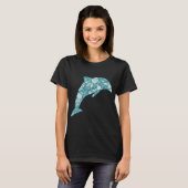 花とイルカの友達 Tシャツ (正面フル)