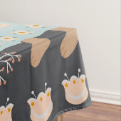 花とイースターバニースカンジナビアフォークアート テーブルクロス (インサイチュ)