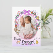 花とイースターバニーPhoto Card シーズンカード (スタンド正面)