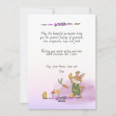 花とイースターバニーPhoto Card シーズンカード (裏面)