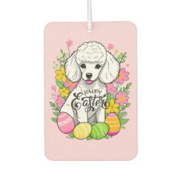 花とイースタープードル カーエアーフレッシュナー