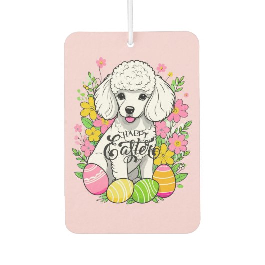 花とイースタープードル カーエアーフレッシュナー (正面)