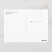 花とエッフェルタワーパリトラベルパターン ポストカード (裏面)