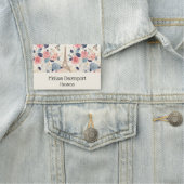 花とエッフェルタワーパリトラベルパターン 名札 (インサイチュ)