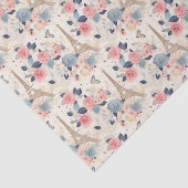 花とエッフェルタワーパリトラベルパターン 薄葉紙 (詳細)