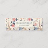 花とエッフェルタワーパリパターン スキニー名刺 (正面)